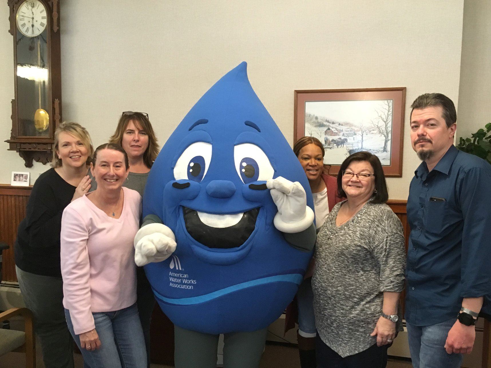 Group photo with Eddy Water Drop