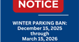 Winter Parking Ban 2025-2026